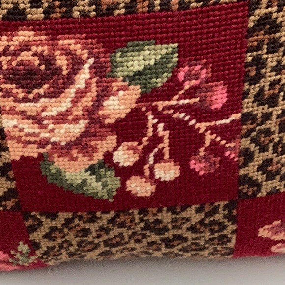 Savannah Check Needlepoint throw pillow - Picture 2 of 4
